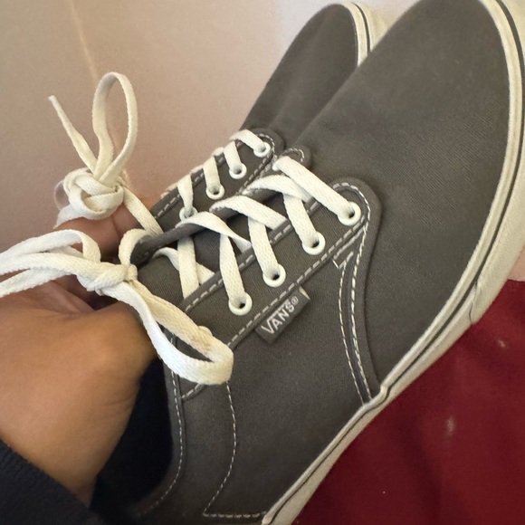 VANS Atwood Low Top Pewter Dark Gray Canvas Women Skate Shoe Sneaker Size 7 EUC - Picture 11 of 15